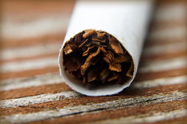 Tobacco Rolled into a Cigarette