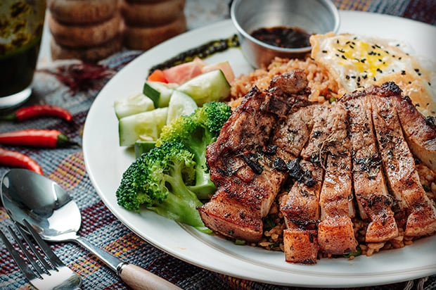 Healthy Meat and Vegetable Meal on Plate